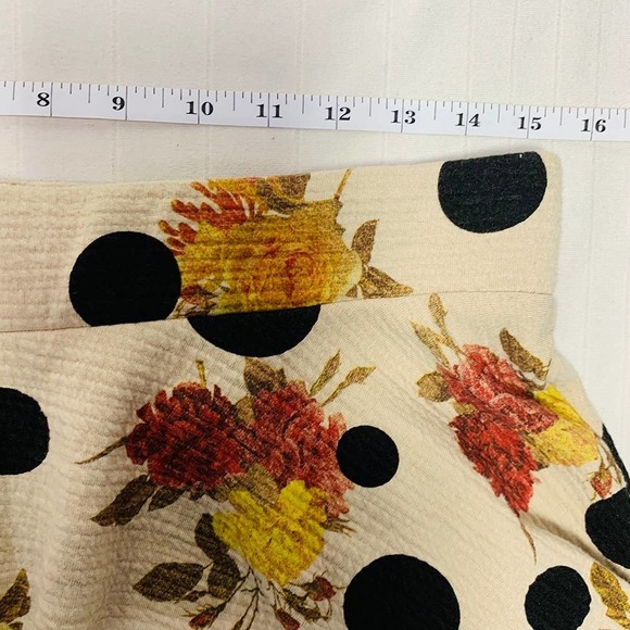 Zara Floral Print Stretch A-Line Skirt Size M - Picture 5 of 7